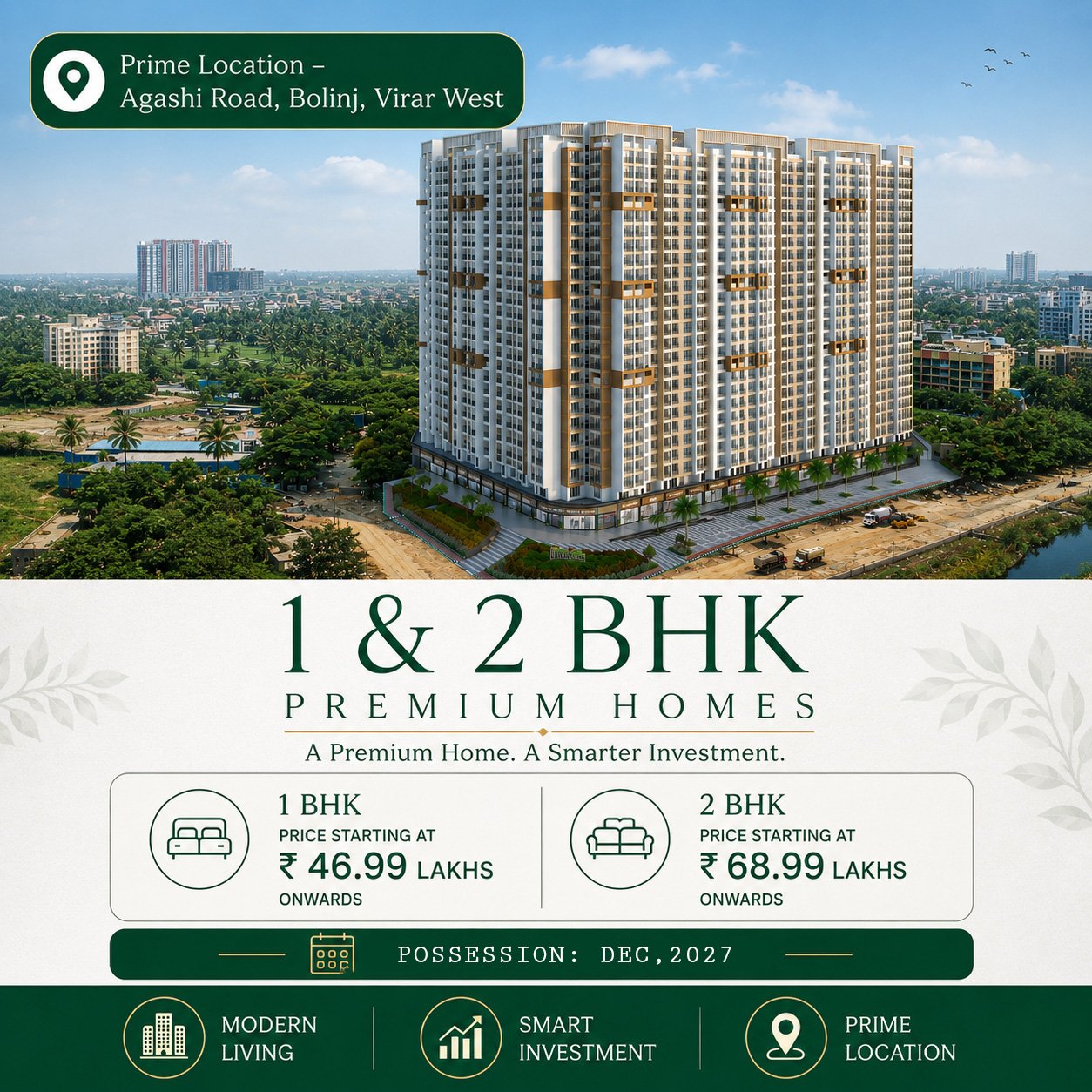 Mayfair Virar West 1 and 2 BHK premium homes