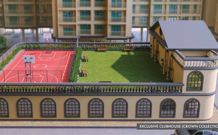 Crown Collection clubhouse sports court at Mayfair Virar Gardens