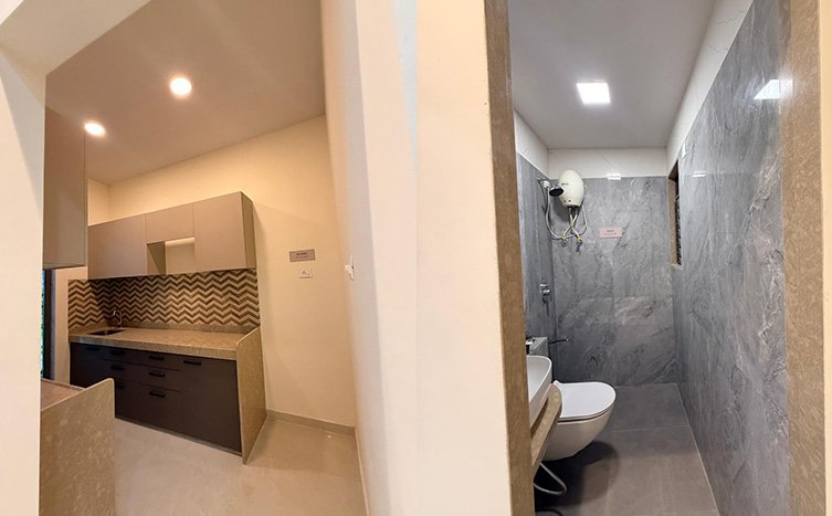 Kitchen and bathroom interiors at Mayfair Virar Gardens