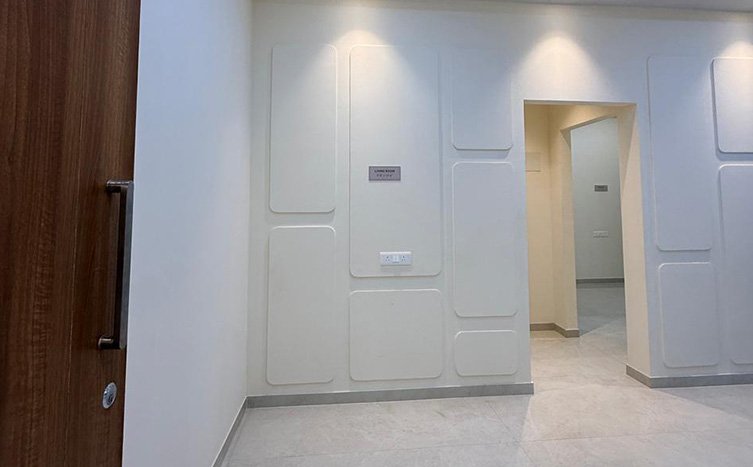 Finished apartment entrance and interior passage at Mayfair Virar Gardens