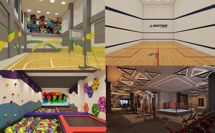 Sports and fitness amenities at Mayfair Virar Gardens