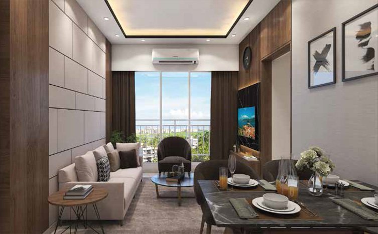 Contemporary living and dining room in a Mayfair Virar home